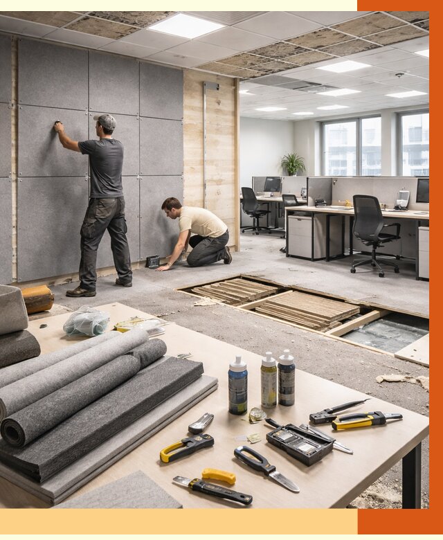 Профессиональная шумоизоляция офиса в Каменске-Шахтинском от 6953 руб. за м2 | ТепломастерКсш