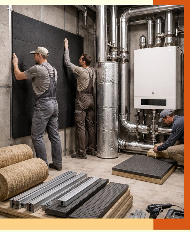 Шумоизоляция котельной в Каменске-Шахтинском от 6696 руб. под ключ | Профессиональная звукоизоляция — ТепломастерКсш