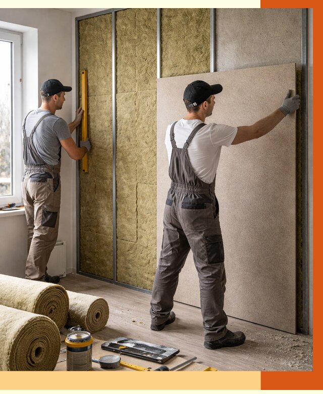 Шумоизоляция стен в Каменске-Шахтинском от 4635 руб/м2 — звукоизоляция стен под ключ | ТепломастерКсш