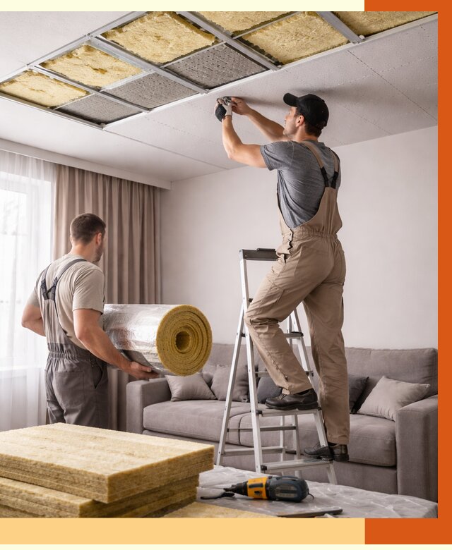 Шумоизоляция потолка в Каменске-Шахтинском от 2318 руб. под ключ | Профессионально — ТепломастерКсш