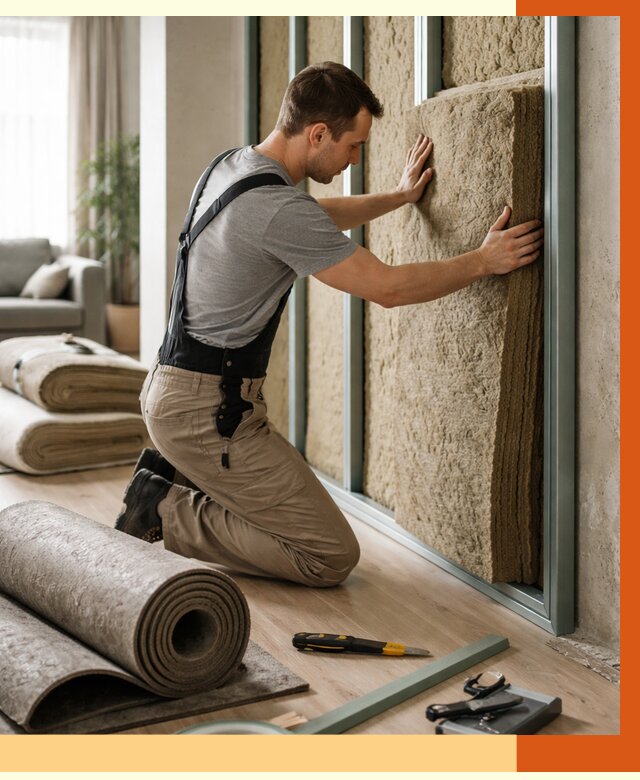 Шумоизоляция перегородок в Каменске-Шахтинском от 1700 руб. за м2 — ТепломастерКсш