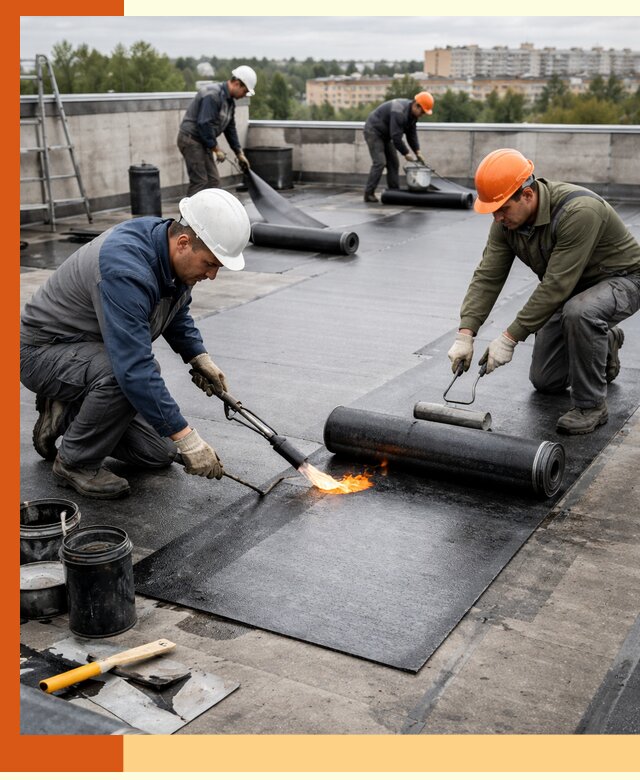 Профессиональная гидроизоляция плоской кровли в Каменске-Шахтинском