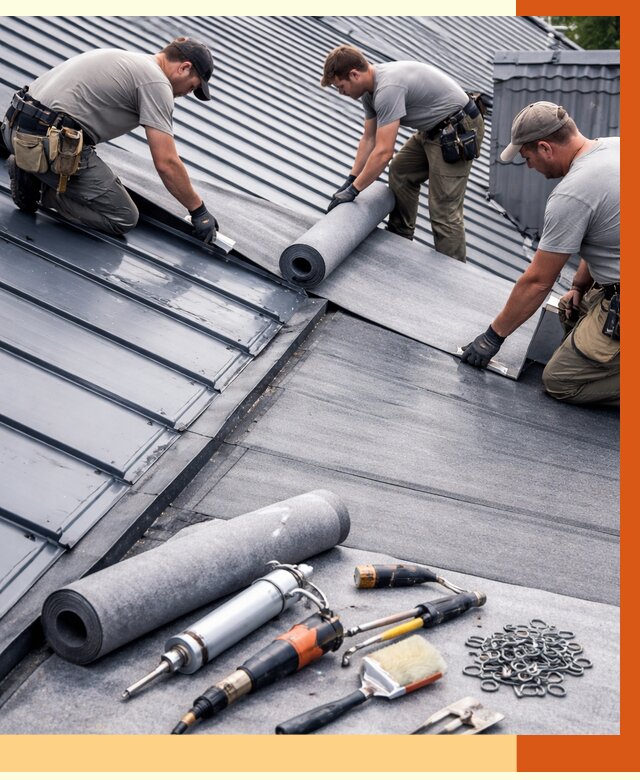 Гидроизоляция металлической кровли полимочевиной в Каменске-Шахтинском от 8756 руб. | ТепломастерКсш