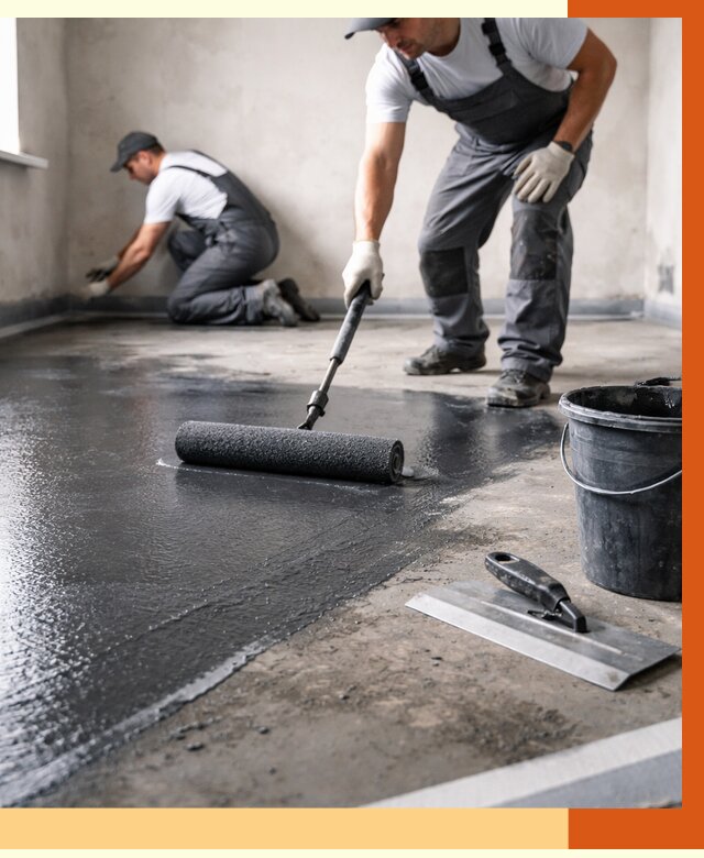 Профессиональная гидроизоляция пола в Каменске-Шахтинском от 8756 руб. под ключ | ТепломастерКсш