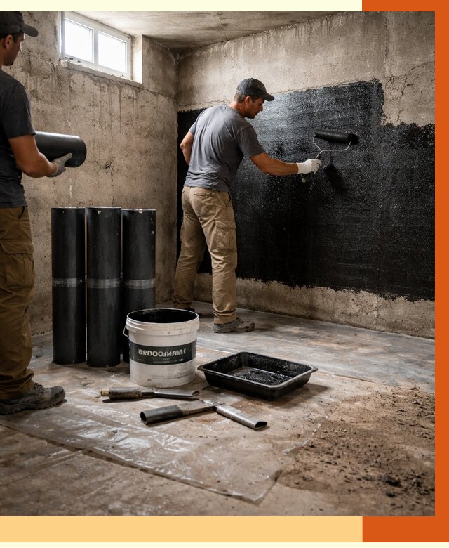 Гидроизоляция подвала в Каменске-Шахтинском от 3605 руб. под ключ | Профессионально — ТепломастерКсш