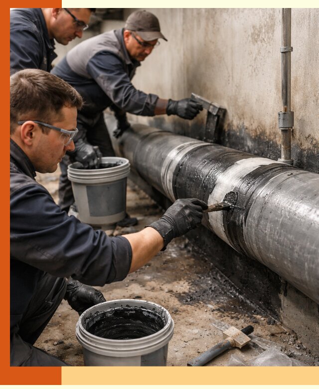 Гидроизоляция труб в Каменске-Шахтинском — защита и герметизация коммуникаций