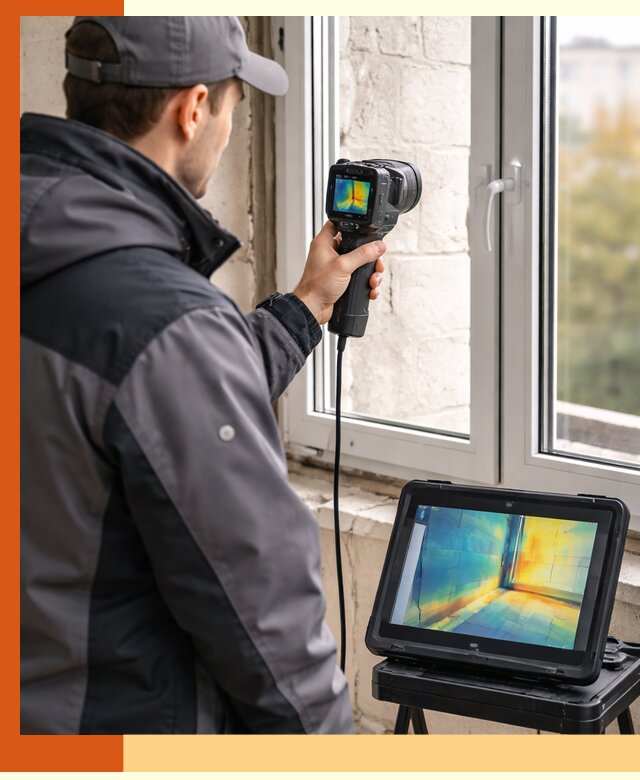 Тепловизионное обследование дома в Каменске-Шахтинском для выявления утечек тепла