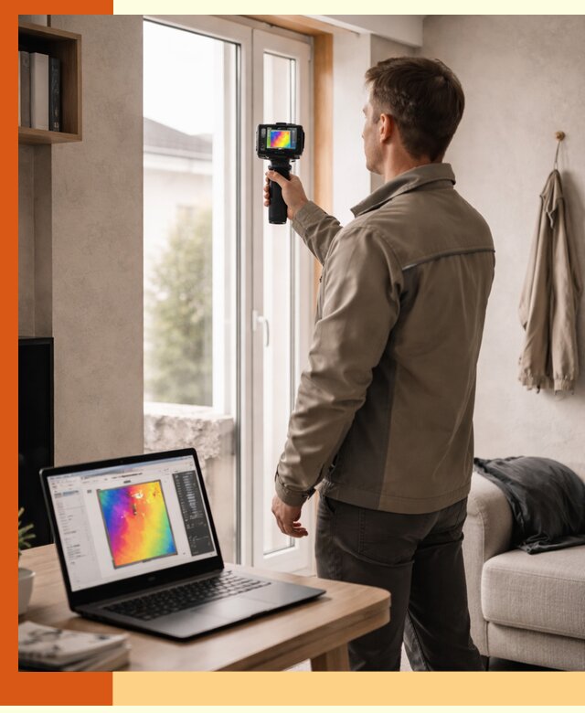 Тепловизионное обследование квартиры в Каменске-Шахтинском для поиска утечек тепла