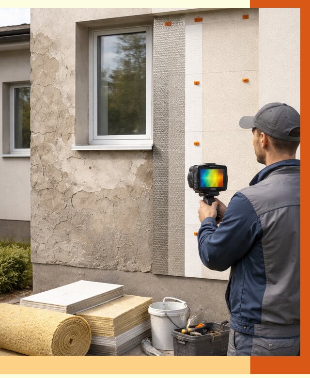 Тепловизионное обследование фасада в Каменске-Шахтинском от 4635 руб. под ключ | ТепломастерКсш