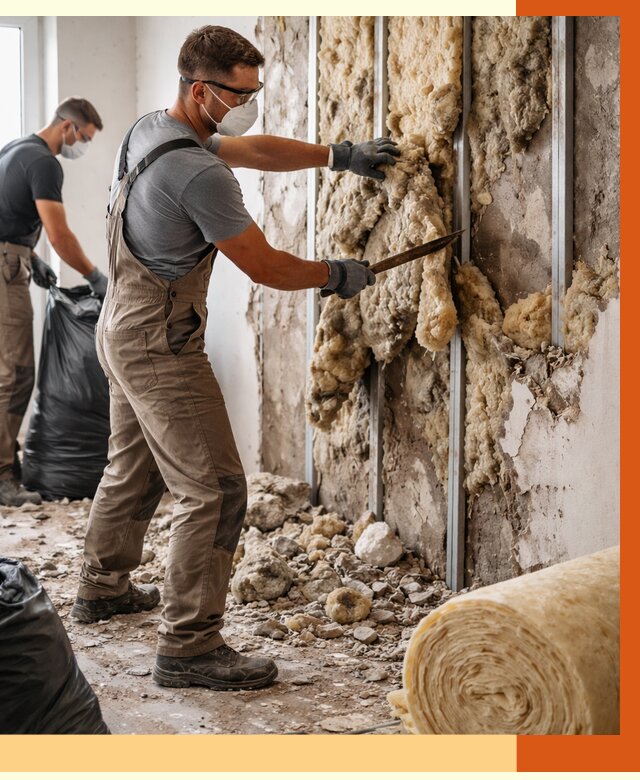 Демонтаж старого утеплителя в Каменске-Шахтинском от 3605 руб. — работы под ключ | ТепломастерКсш