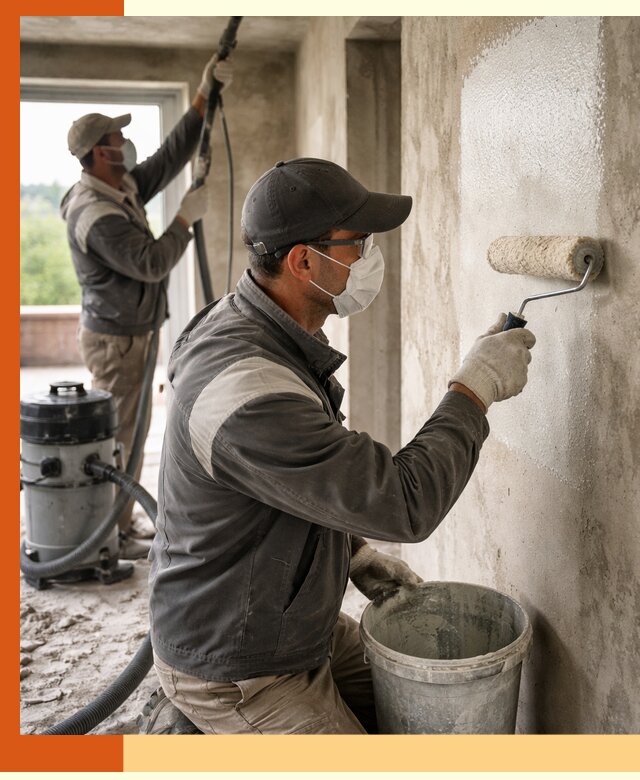 Подготовка поверхности под напыление утеплителя в Каменске-Шахтинском