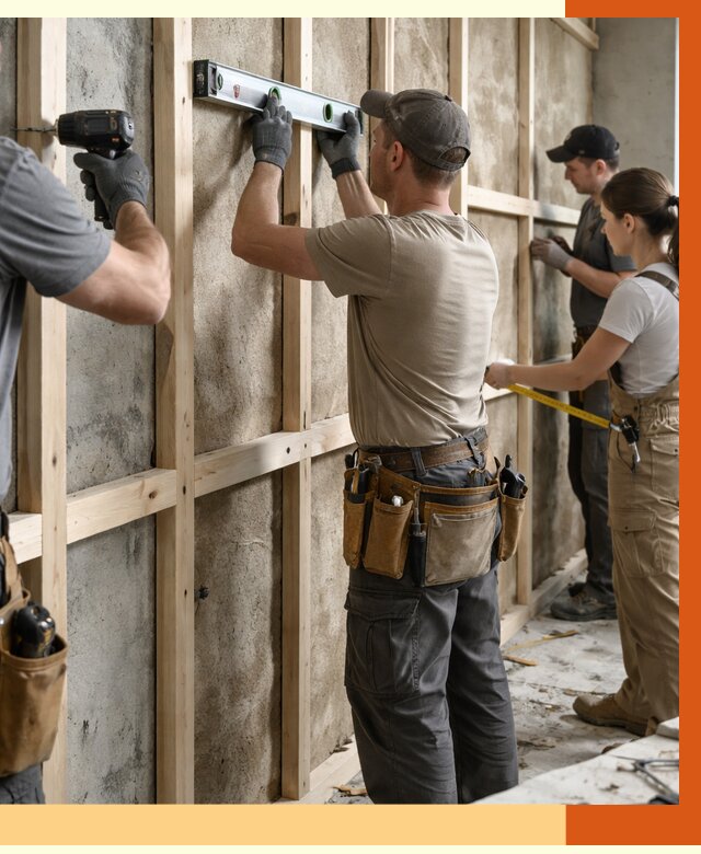 Монтаж обрешетки под утепление в Каменске-Шахтинском от 1185 руб/м² | Заказать у ТепломастерКсш