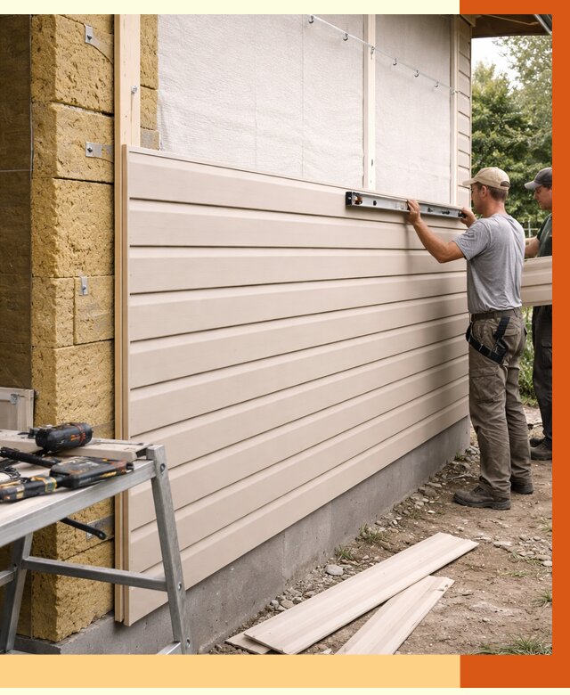 Монтаж сайдинга после утепления в Каменске-Шахтинском от 1906 руб. — обшивка и облицовка | ТепломастерКсш